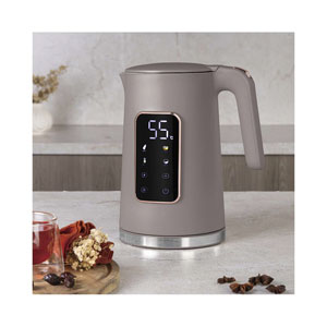 Berlinger Haus Wasserkocher 1.7L mit Digitalanzeige matt taupe Taupe Collection