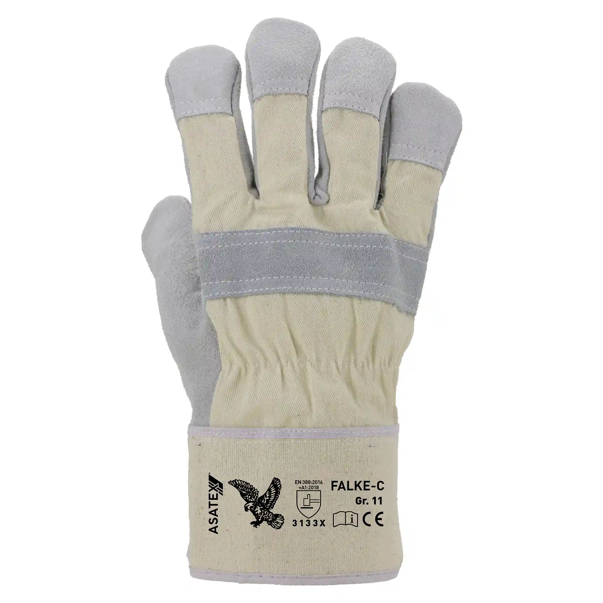 ASATEX Rindspaltleder-Handschuh FALKE-C - Grösse 11