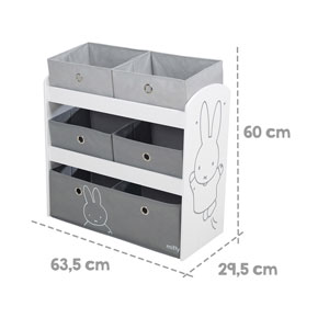 roba Spiel & Aufbewahrungsregal Miffy mit 5 Stoffboxen