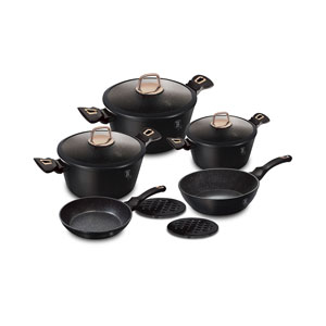 Berlinger Haus 10 pcs Marble Coating Cookware Set (Black Rose)