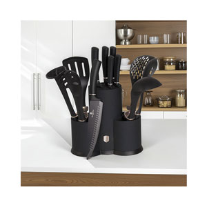 Berlinger Haus 12-teiliges Messer- und Kochbesteck Black Rose Collection