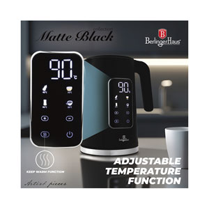 Berlinger Haus Wasserkocher mit Digitalanzeige Black Vantage Collection