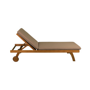 Contini Sonnenliege mit Kissen Taupe