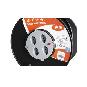 Ekström KR30M L Kabelrolle 3x1.5mm2, 4x T13