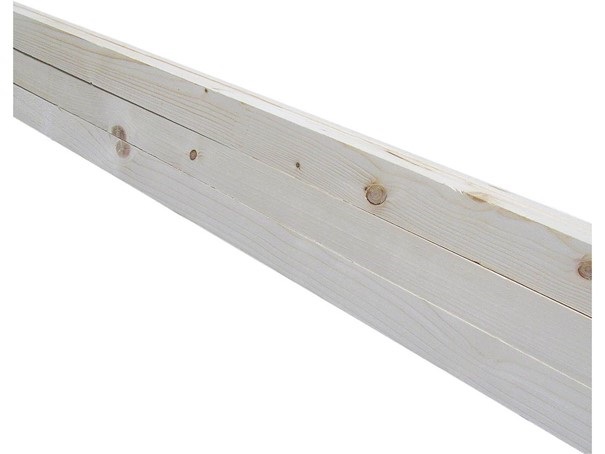 Latte Fichte keilgezinkt 3-seitig gehobelt 1-seitig mit Hobelsäge aufgetrennt Lampart Verleimung PUR 5000x60x50mm
