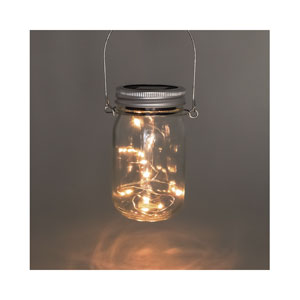 dameco Solar Windlicht Klar mit Microlight 10 LED