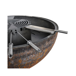 Mr. Grill Feuerschale Rusty mit Grillring 100cm und Zubehör