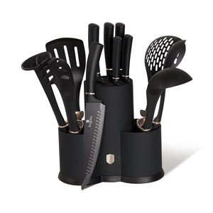 Berlinger Haus 12-teiliges Messer- und Kochbesteck Black Rose Collection