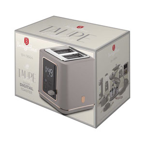 Berlinger Haus Toaster mit Digitalanzeige Taupe Collection
