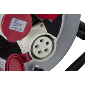 Ekström KR25M Kabelrolle 5x2.5mm2, 2x CEE 16 & 1x T25