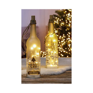 FS-STAR Glasflasche mit LED Beleuchtung