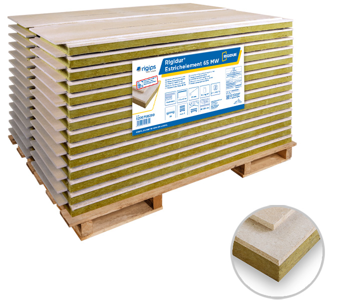 Rigidur Estrichelement 65 MW - Kaschierung mit Mineralwolle