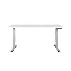 Contini höhenverstellbarer Bürotisch 1.8x0.8m grau / Gestell grau RAL 7045