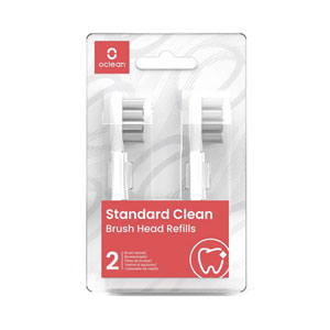 Oclean C04000184 Ersatzkopf Standard Clean 2er Pack weiss