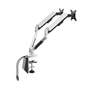 CONTINI 2fach Monitor-Tischhalterung bis 9 kg 17"-30" weiss