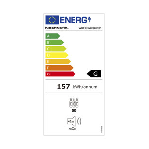 Kibernetik WKH46F01 Weinklimaschrank Chromstahl