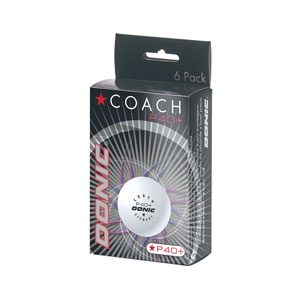 DONIC Tischtennisball P40+ weiss 6 Stk. (1Stern)