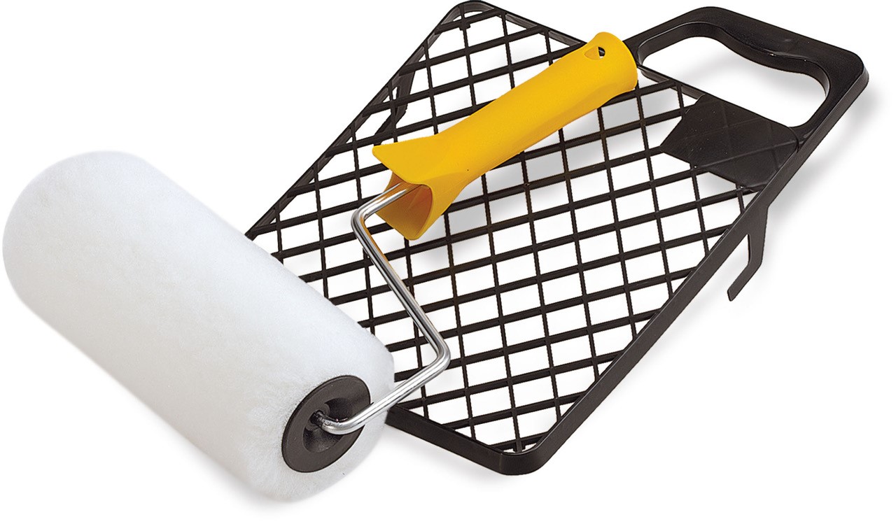 Farbroller-Set mit Abstreifgitter 200mm