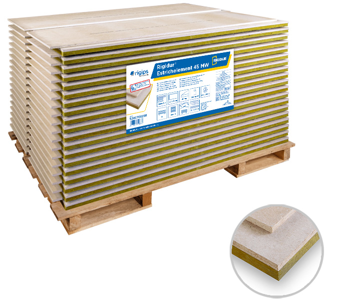 Rigidur Estrichelement 45 MW - Kaschierung mit Mineralwolle