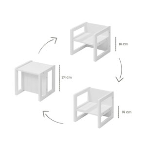 roba Sitzhocker mit 3 Sitzhöhen