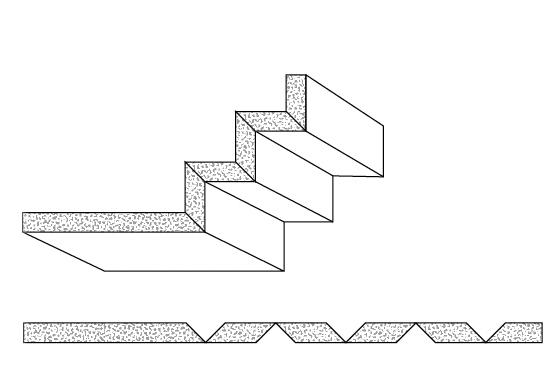 Rigips Faltelemente, 5 x V-Fräsung 90°, unverleimt - RB 12,5