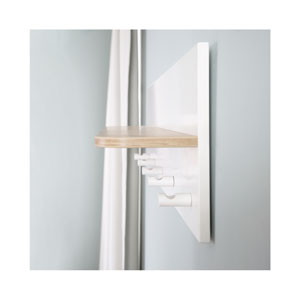 roba Wandgarderobe Ava mit Ablage weiss