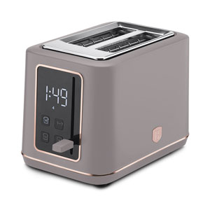 Berlinger Haus Toaster mit Digitalanzeige Taupe Collection