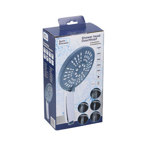 Bath & Shower Duschkopf D15cm 5funkt. ABS