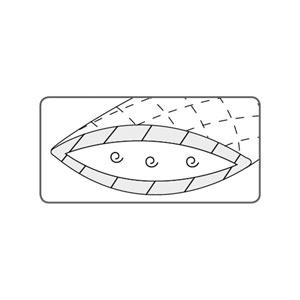 Dorbena Kissen mit versteppter Hülle medium 50x70cm