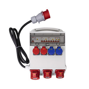 Ekström Baustromverteiler 2x T13, 2x T25, 1x CEE32A, 2x CEE16A / IP55