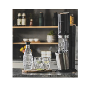 SodaStream Crystal black/metal inkl. 1 Glaskaraffen Quick Connect