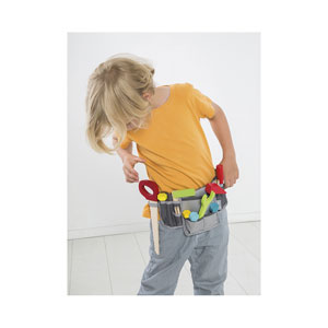 roba Kinder-Werkzeuggürtel ink. Tasche & 11teiligem Holzwerkzeugset