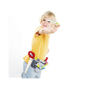 roba Kinder-Werkzeuggürtel ink. Tasche & 11teiligem Holzwerkzeugset