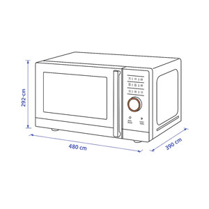 BergerLanz MW23P63 Mikrowelle 800W mit Grill 1000W