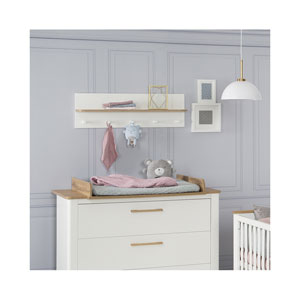 roba Wandgarderobe Ava mit Ablage weiss