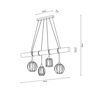 Brilliant Karlen PE4 Pendelleuchte 4-flammig