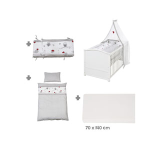 roba Komplettbett Set 70x140cm Adam & Eule