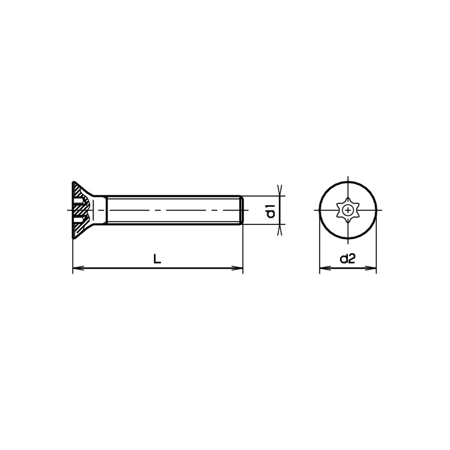 Senk-Sicherheitsschrauben RESISTORX-rostfrei A2 M6x25