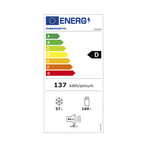 Kibernetik D9470205 Kombi Kühl- Gefrierschrank