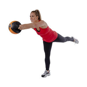 PURE2improve Medizinball mit Griffen 4kg