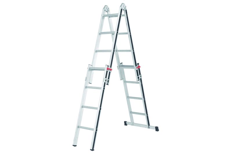 Hymer Teleskopleiter vierteilig "ALU-PRO" 4x4 Tritt