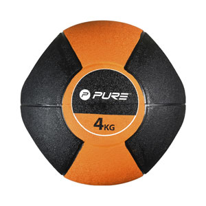 PURE2improve Medizinball mit Griffen 4kg