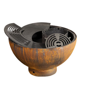 Mr. Grill Feuerschale mit Grillring und Zubehör