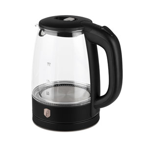 Berlinger Haus Wasserkocher Glas 1.7L  Black Rose Collection