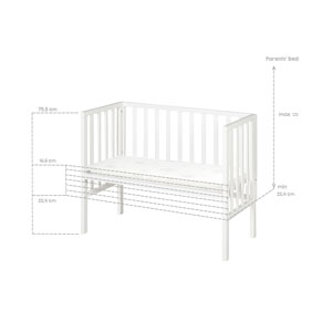 roba Beistellbett 2in1 safe asleep inkl. Matratze