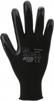 Schutzhand. Asatex 3520 Schwarz 10/XL