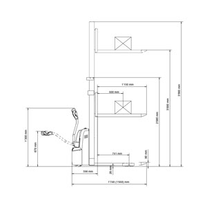 Ekström Elektrischer Hubstapler 1.5T / 3.0m
