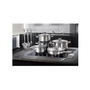 Blaumann 17-teiliges Topfset Edelstahl + Kochbesteck Gourmet Line