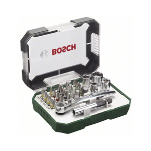 Bosch 26-teiliges Schrauberbit- und Ratschen-Set