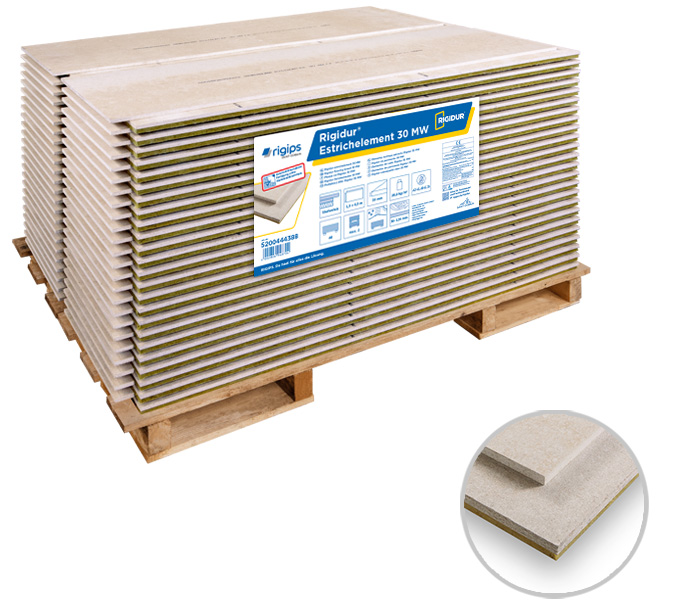 Rigidur Estrichelement 30 MW - Kaschierung mit Mineralwolle